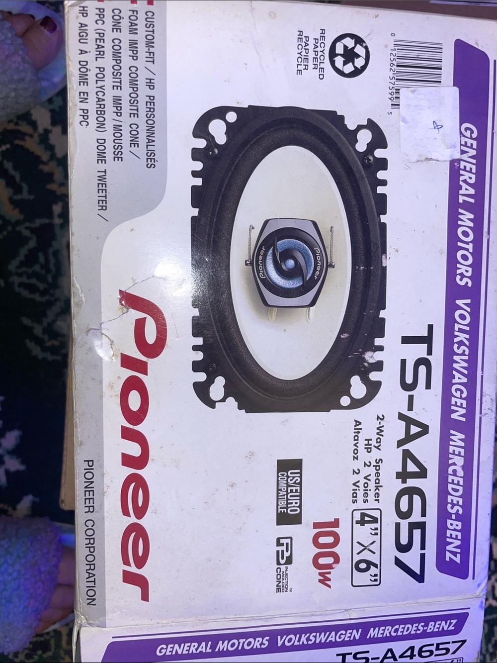 PIONEER 4x6" TS-A4657 2-Way Car Speaker (NIB)